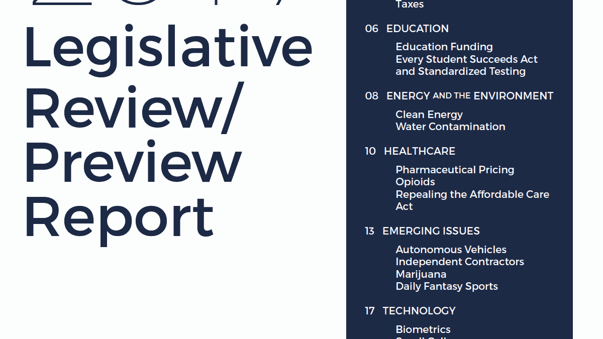 2017 Legislative review preview