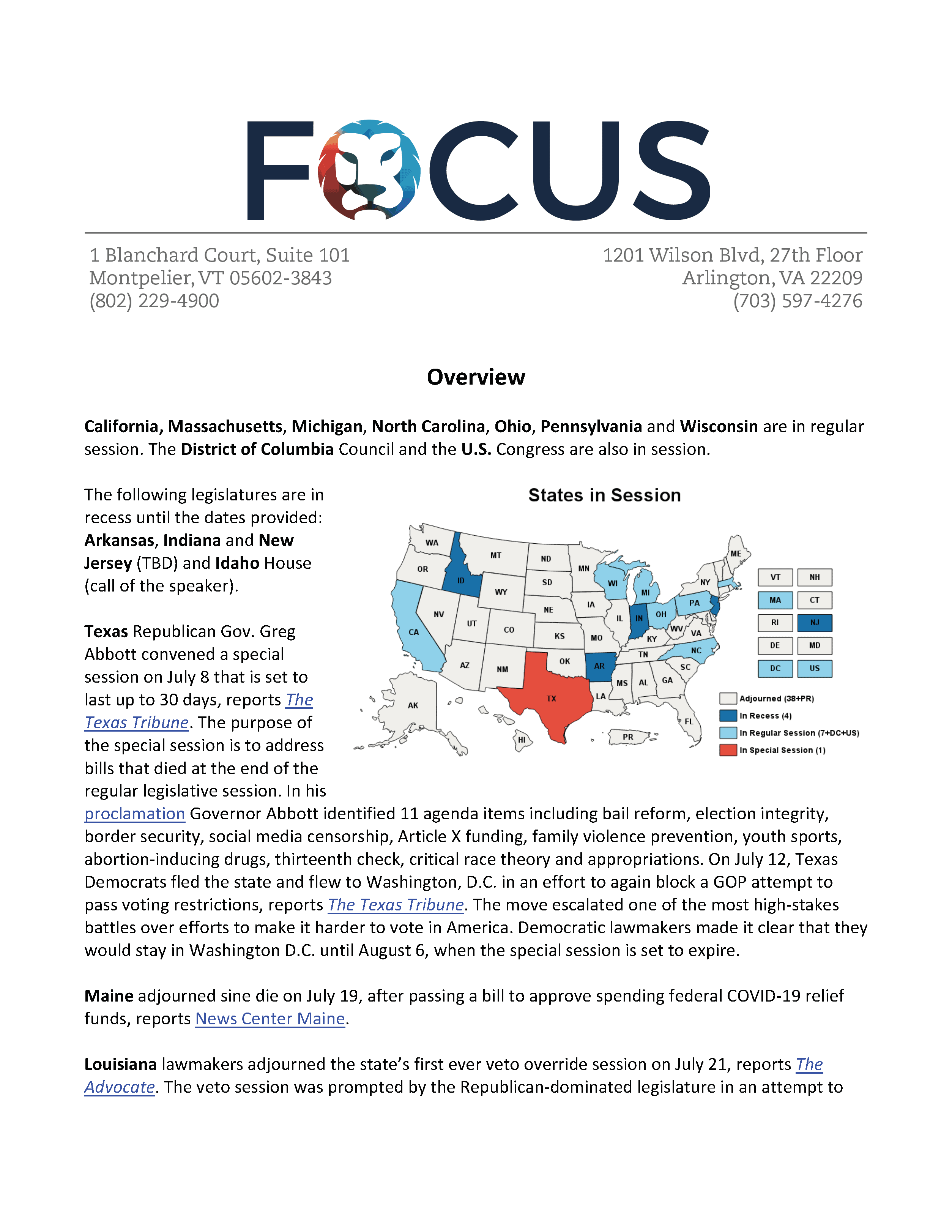 Sample 2 FOCUS Tax Weekly Report 4.22.2021