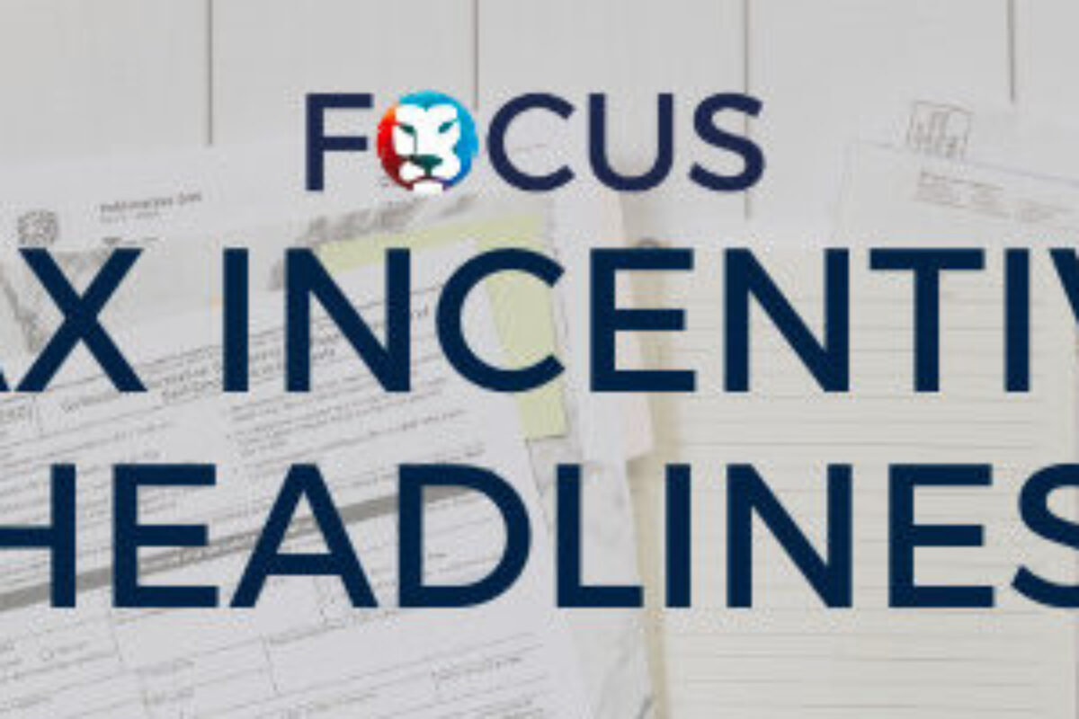 tax incentive headlines