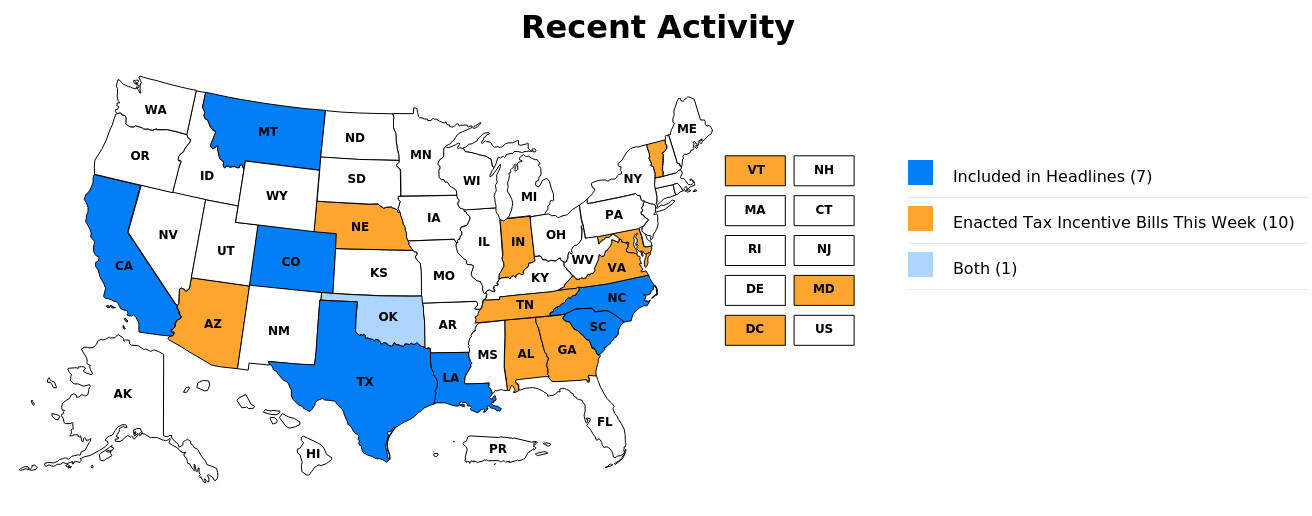 Tax incentives map
